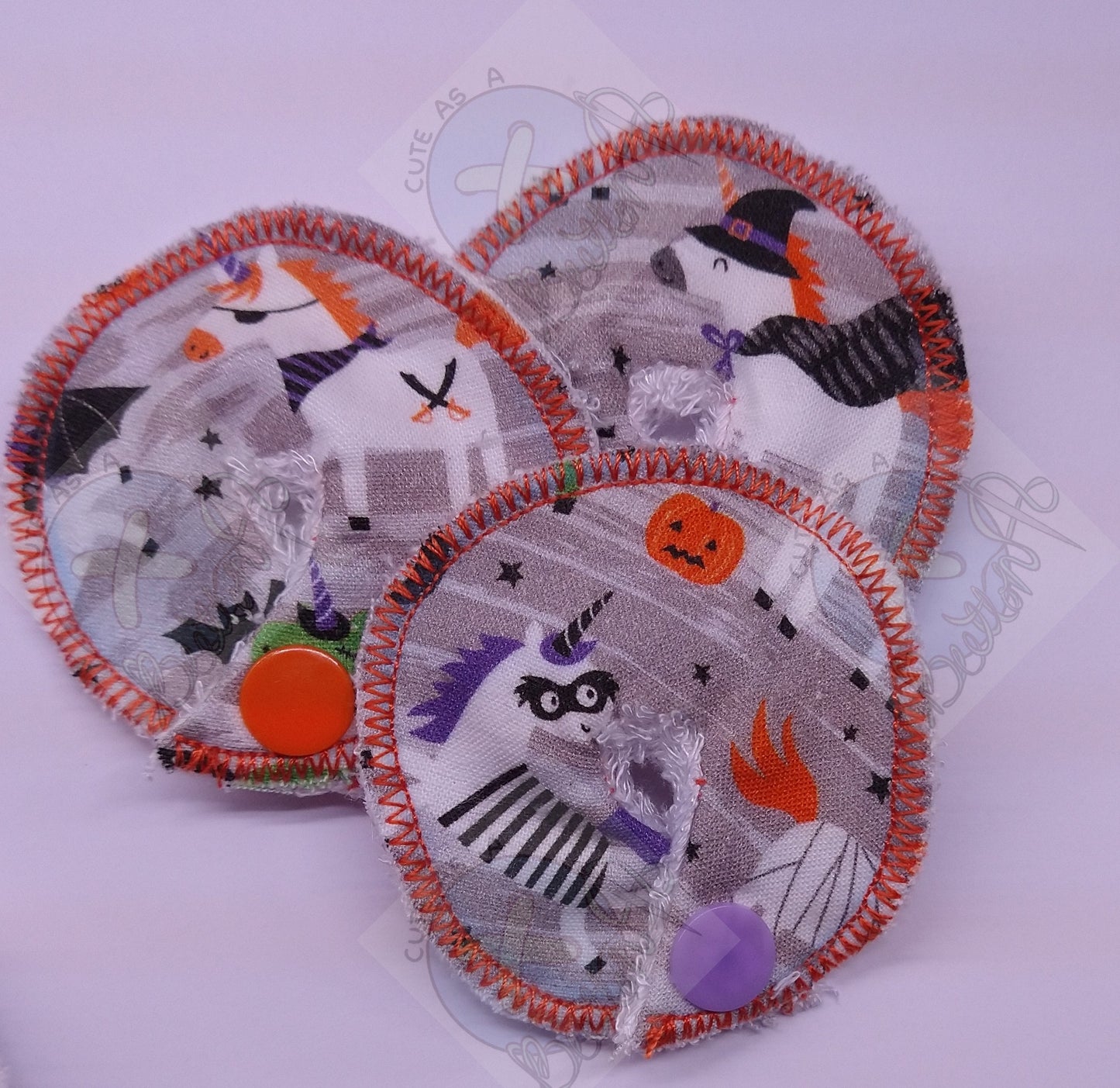 Halloween Unicorn Tubie Pads- Set of 3