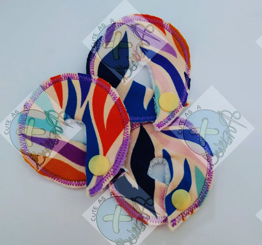Rainbow Zebra Tubie Pads- Set of 3