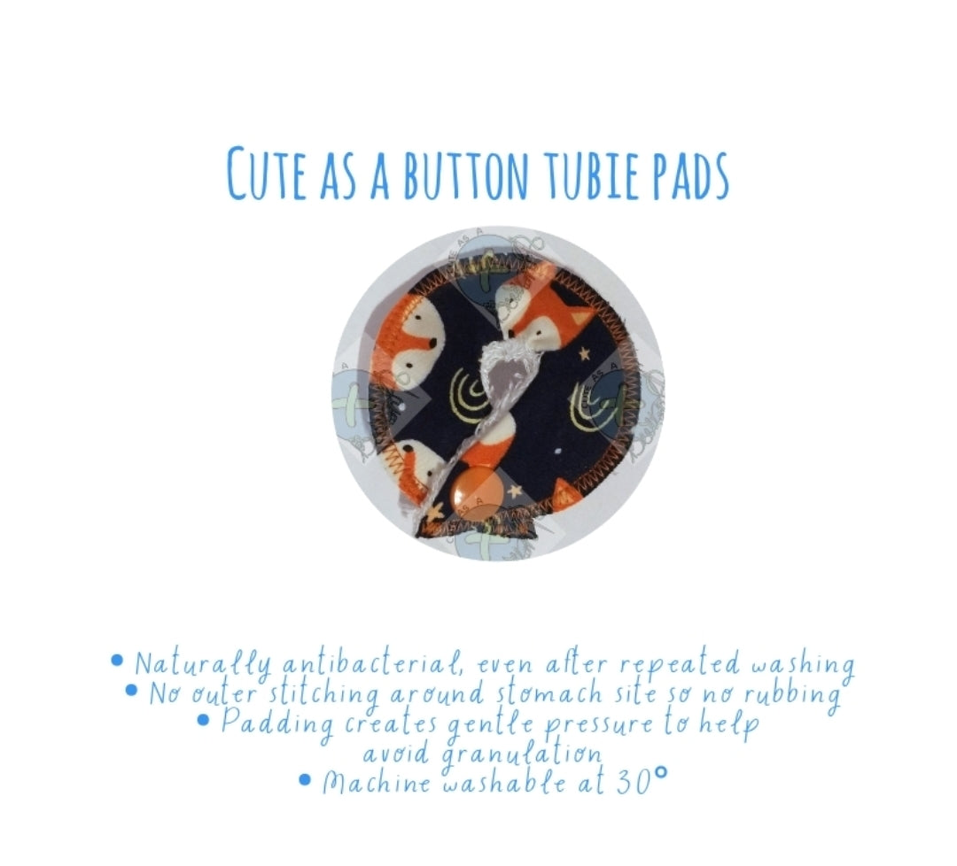 PEG tube/G tube/J tube/MICKEY button/SPC tubie pads Elephants- Set of 2