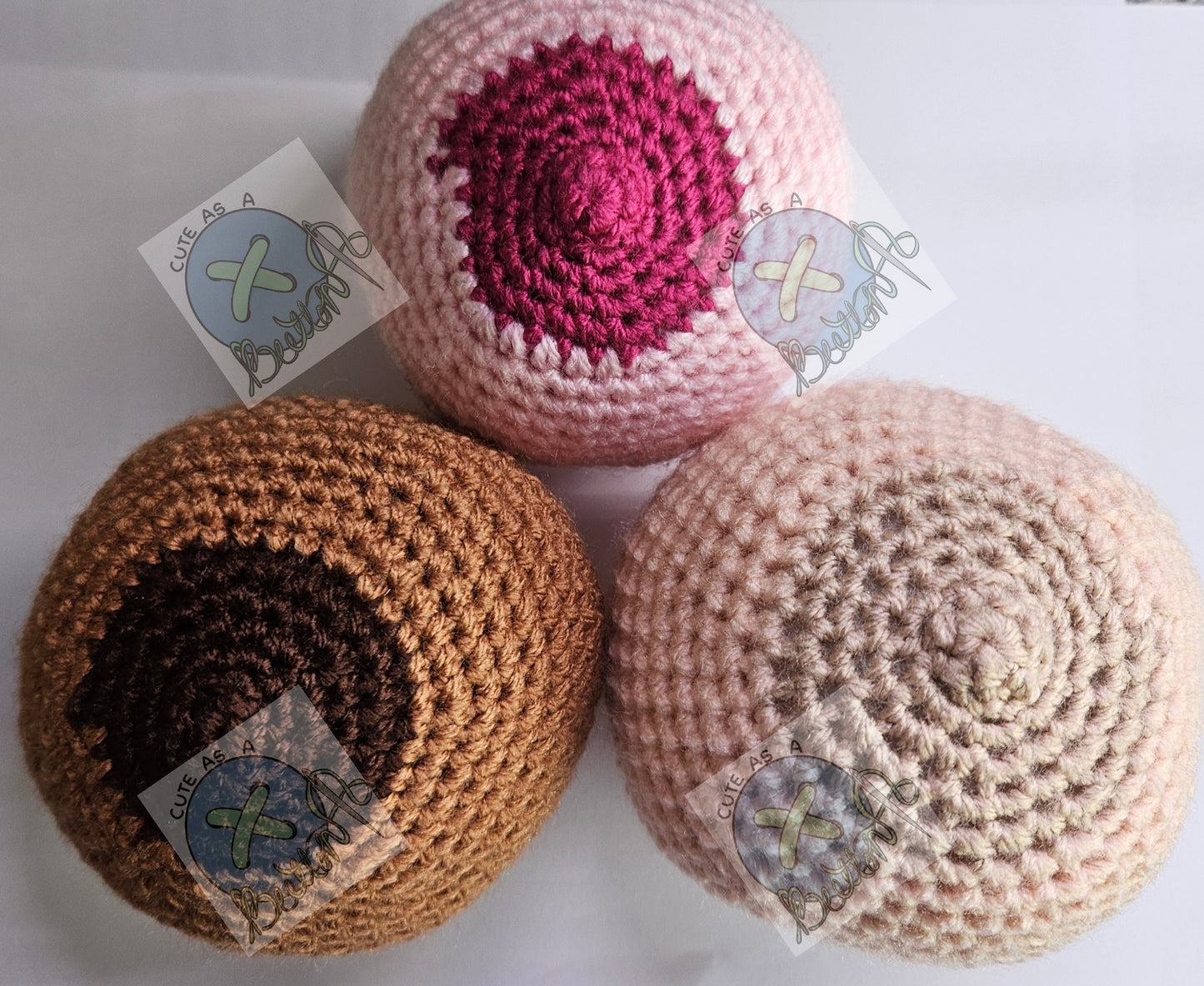 Handmade croob (crocheted boob)