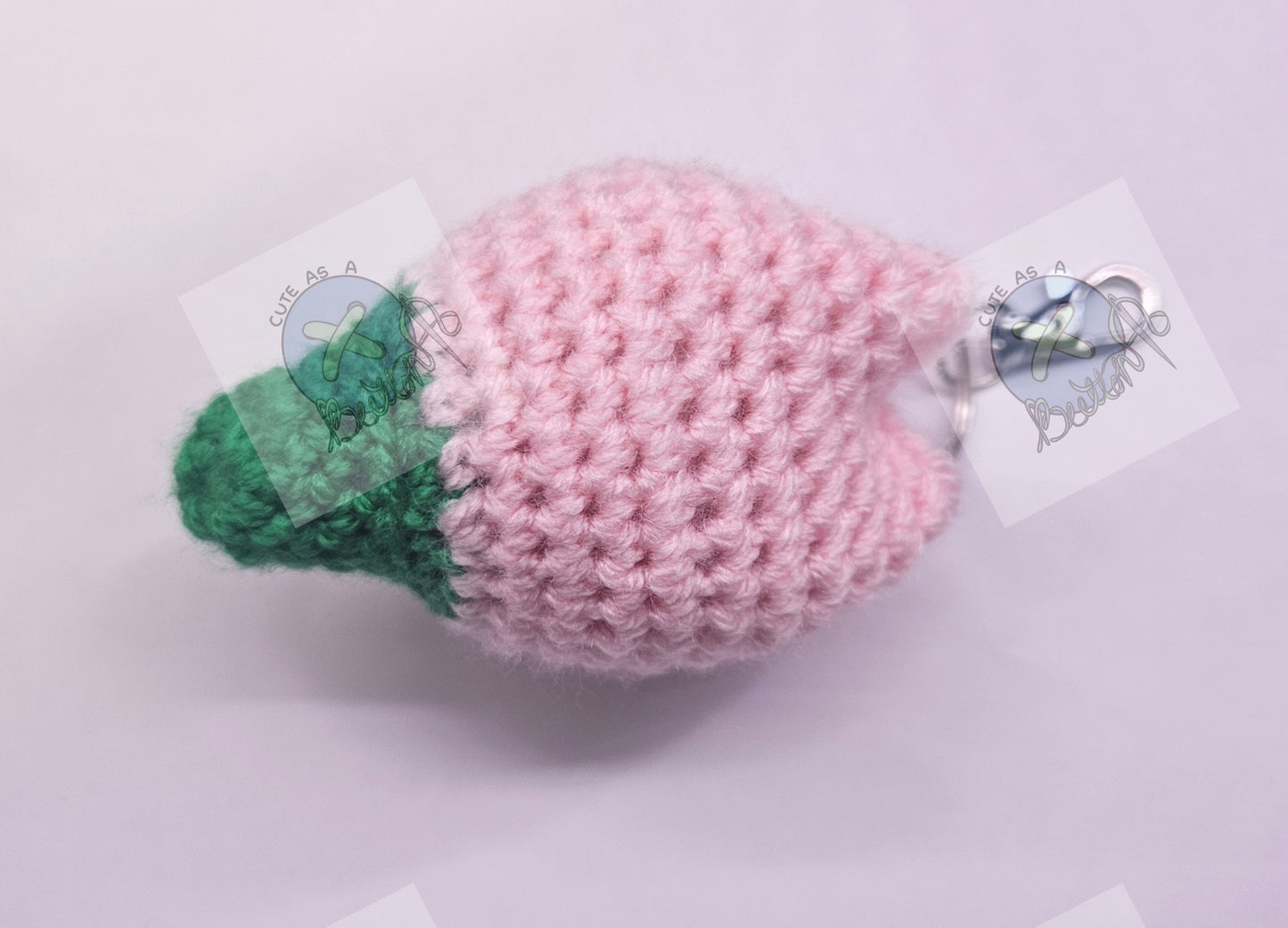 Crocheted tulip keyring