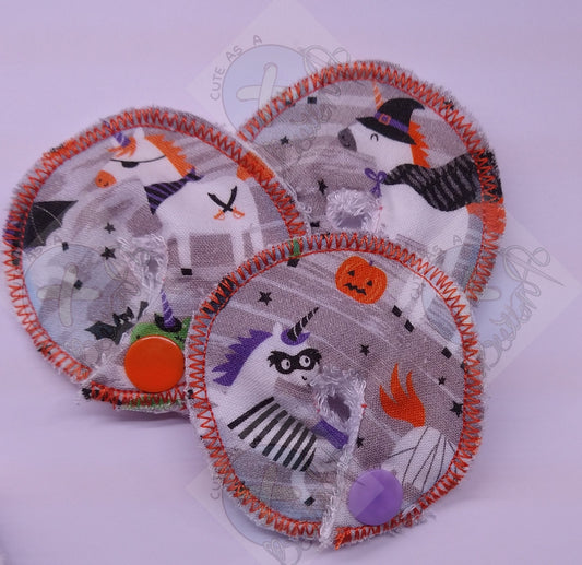 Halloween Unicorn Tubie Pads- Set of 3