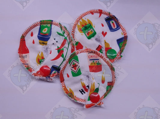 Hot Sauce Tubie Pads- Set of 3