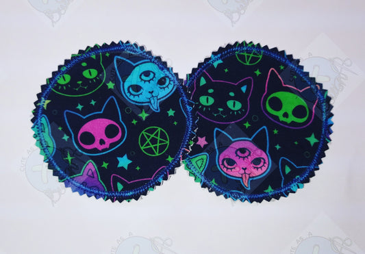 Witchy Cats Make-up Pads- Set of 2
