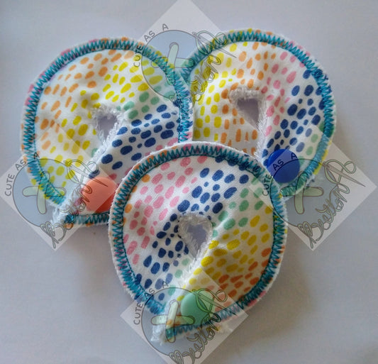 Rainbow Dots Tubie Pads- Set of 3