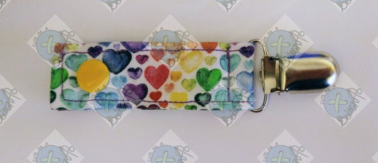 Rainbow Hearts Tubie Clip