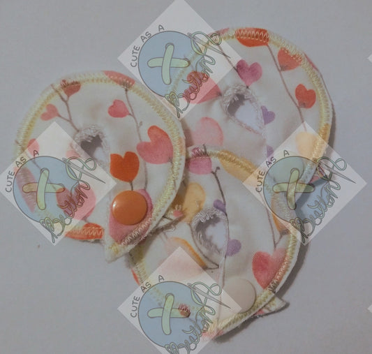 Hearts Tubie Pads- Set of 3
