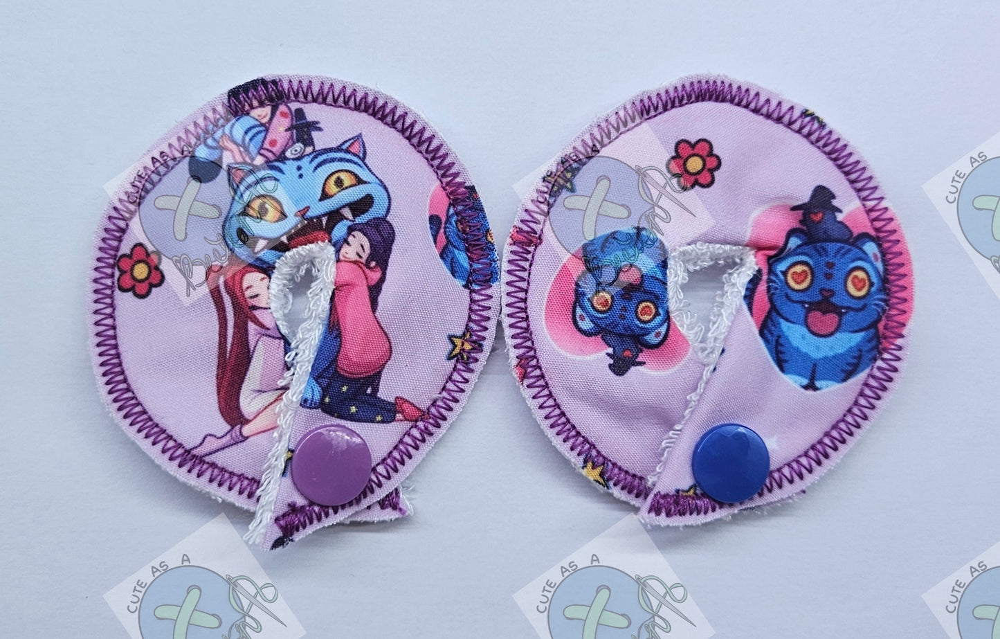 PEG tube/G tube/J tube/MICKEY button/SPC tubie pads Derpy- Set of 2