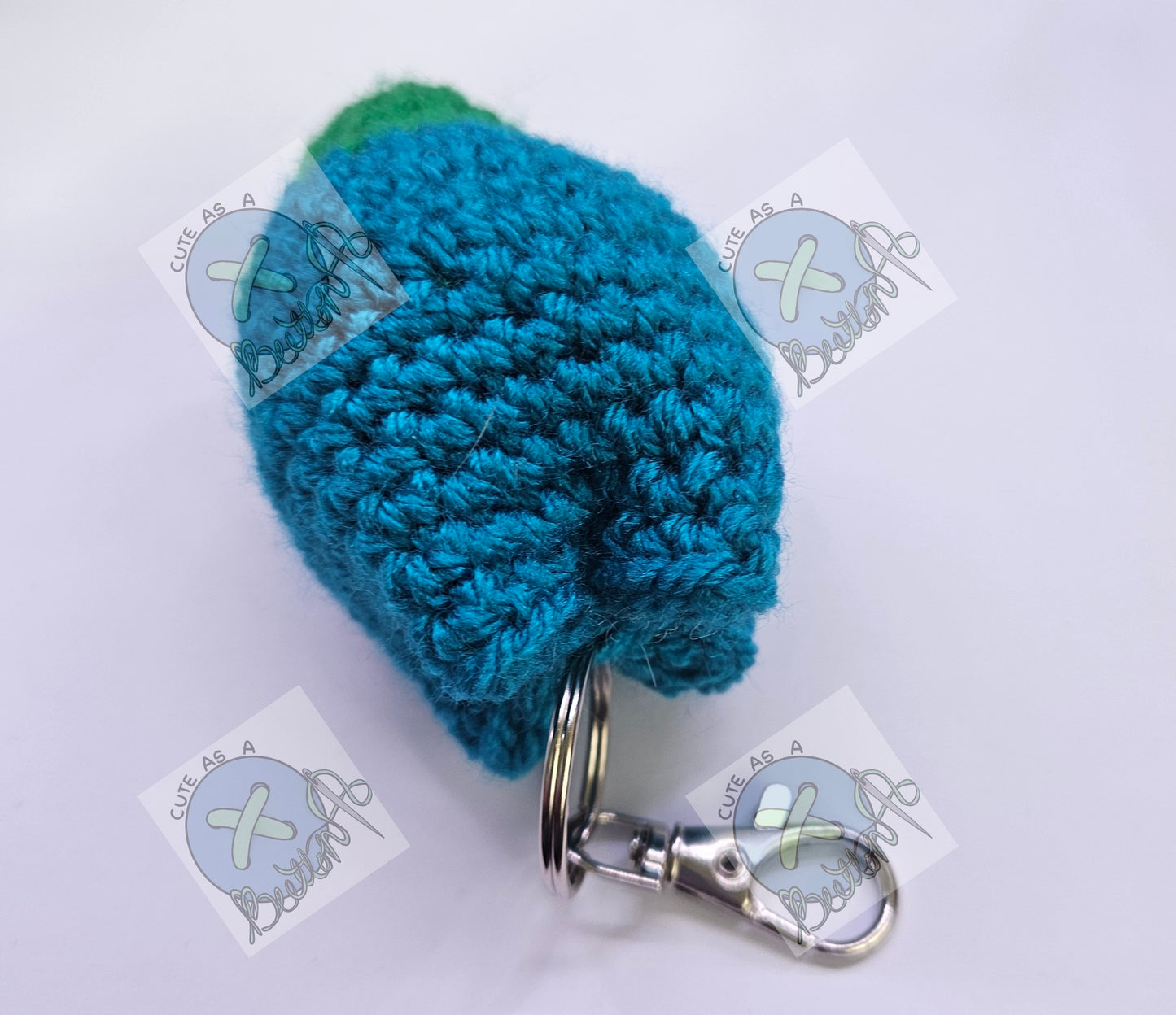 Crocheted tulip keyring