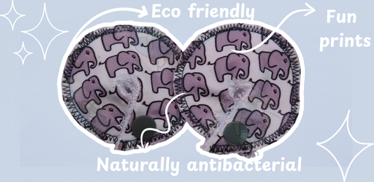 PEG tube/G tube/J tube/MICKEY button/SPC tubie pads Elephants- Set of 2