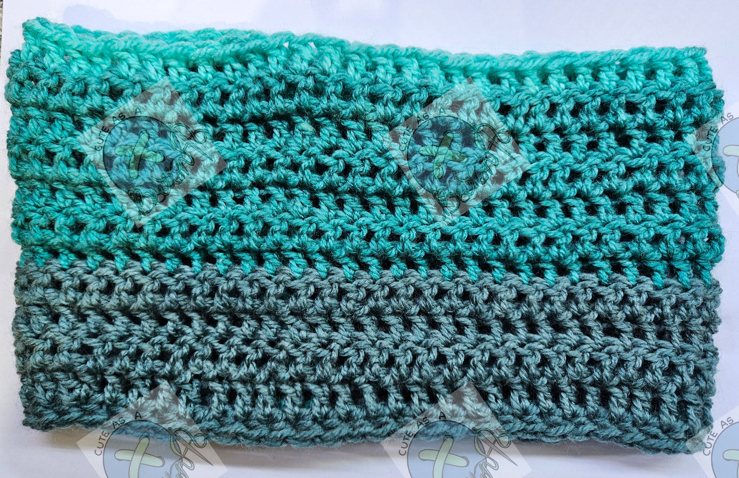 Handmade crochet wrap scarf- Blue Lagoon