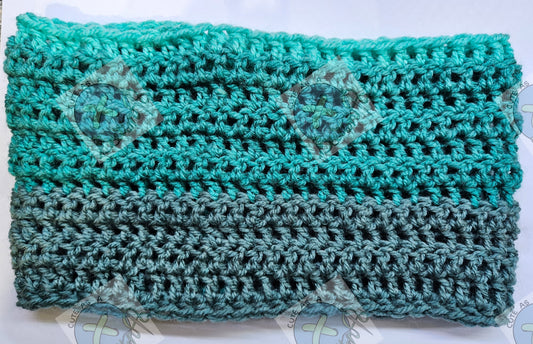 Handmade crochet wrap scarf- Blue Lagoon