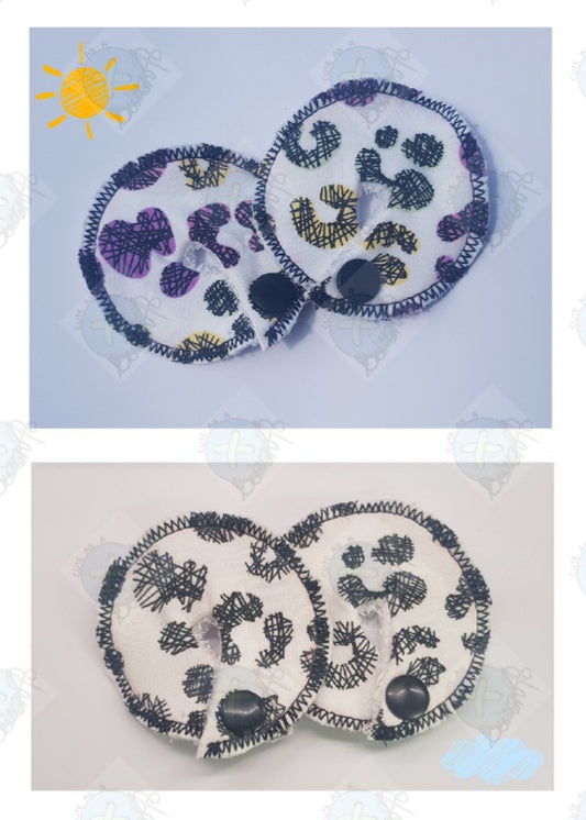 PEG tube/G tube/J tube/MICKEY button/SPC tubie pads Uv reactive Leopard print